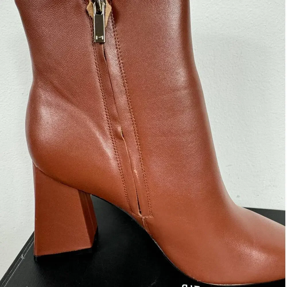 New Marc Fisher Ltd Kulika Ankle Bootie Medium Natural Leather Women's Size 11 - Picture 10 of 11